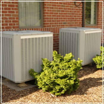 air conditioning units blocked by bushes