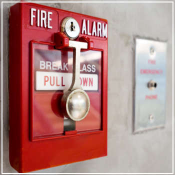red fire alarm